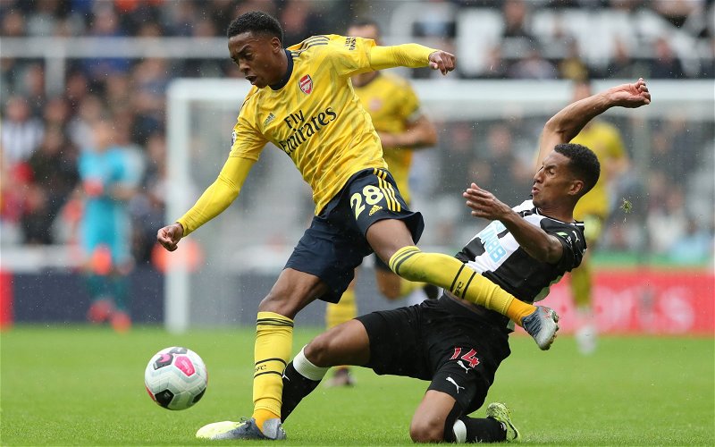 Image for Arsenal fans react to Joe Willock’s star showing against Newcastle as the 19y/o impresses yet again