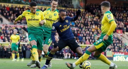 Arsenal fans slam Lacazette in first-half v Norwich