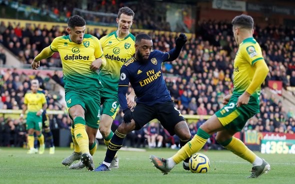 Image for Arsenal fans slam Lacazette in first-half v Norwich